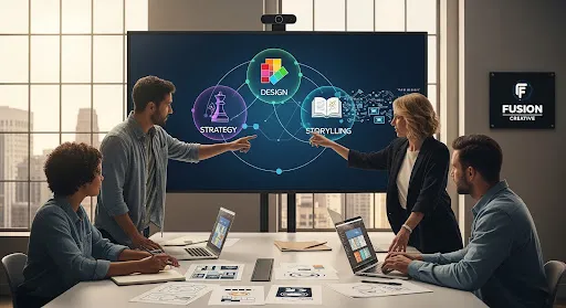 Modern digital creative services combining strategy, design, and storytelling